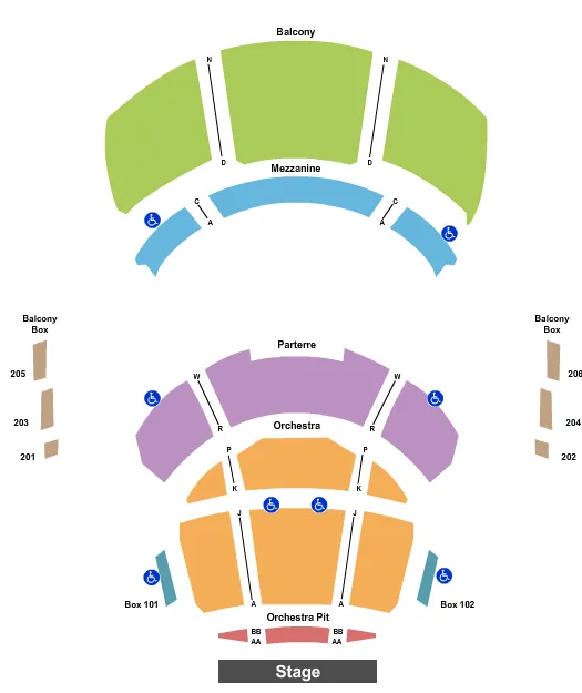 seating chart for Woltosz Theatre At Gogue Performing Arts Center - End Stage - eventticketscenter.com